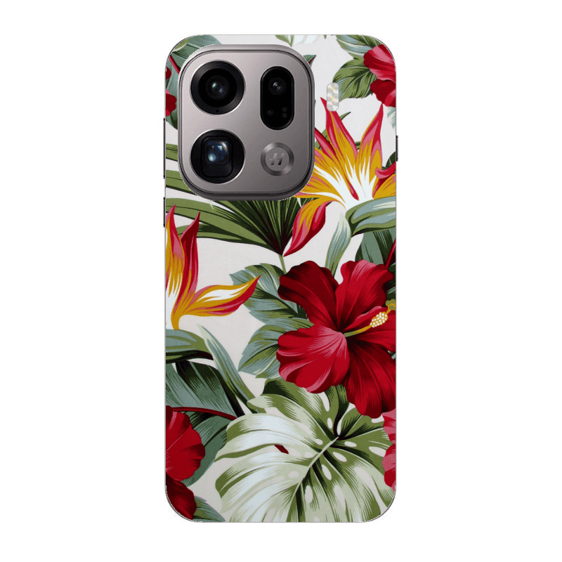 Oppo Find X9 Pro laves and flowers Transparent Silicone TPU Θήκη